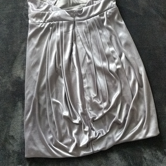 Shiny Dark Silver Embellished Halter Dress - Picture 8 of 10
